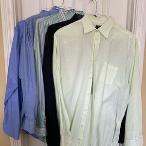 Tailorbyrd Men's Dress Shirt Set of 5 - Blue Green Black Striped Paisley 1930